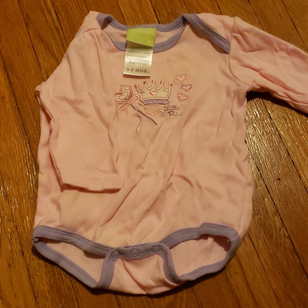 Baby duck duck goose pink princess one piece